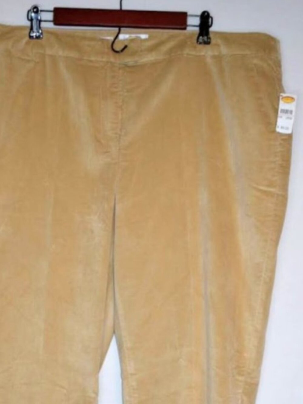 NWT Talbots Beige stretch velvet pants classic fit women's plus 20W